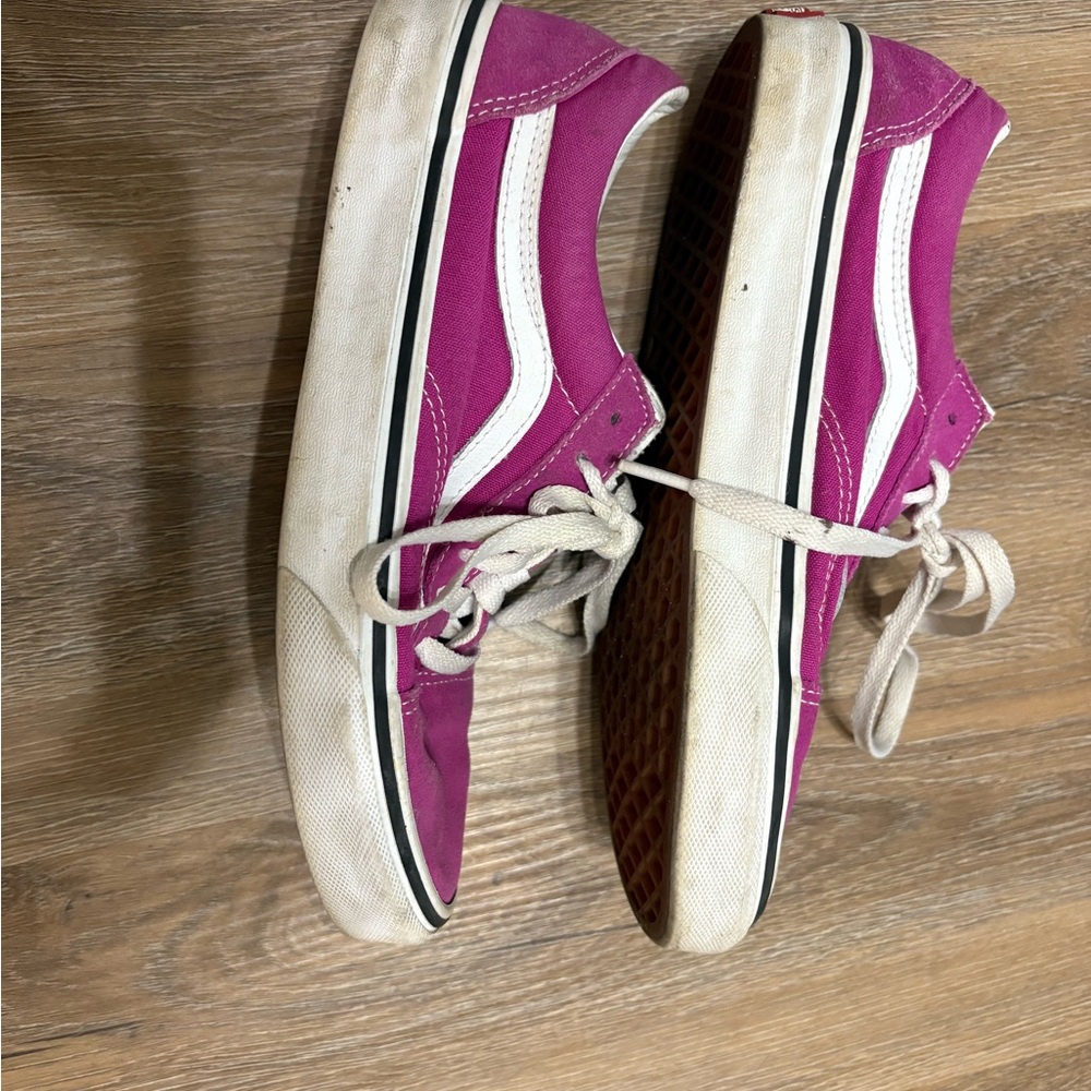 Vans Pink and White Women's Shoes - Picture 4 of 4